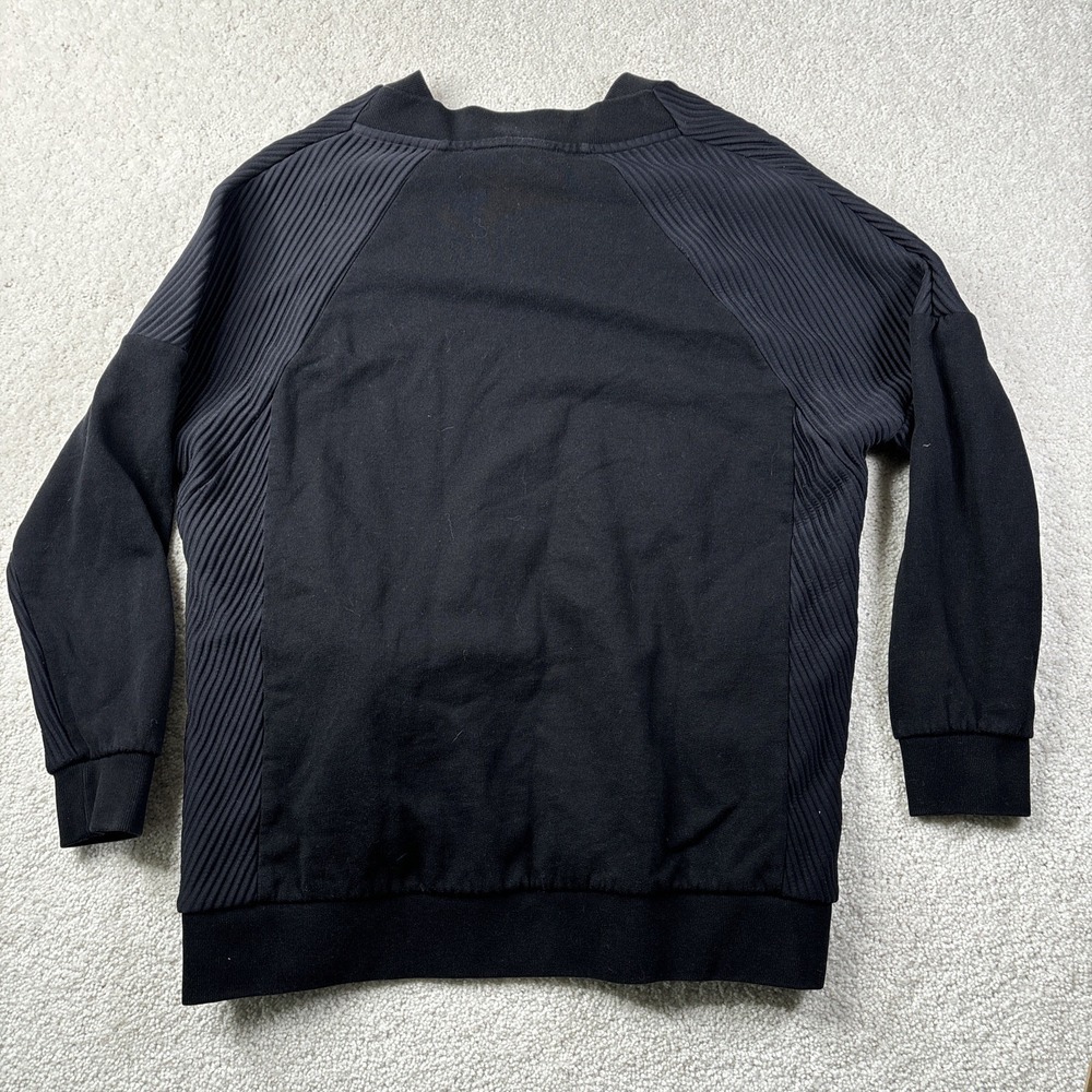 ALLSAINTS Nero Sweatshirt Men's Small V Neck Long Sleeve Ribbed Pullover Texture - Picture 7 of 8